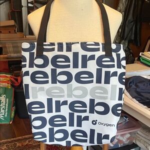 rebels Navy and White Logo Tote